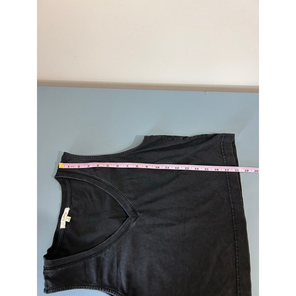 Z Supply black tank t shirt size S v neck cropped casual - Picture 5 of 6